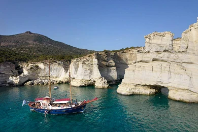 Half Day Cruise Around Milos on a Traditional Boat